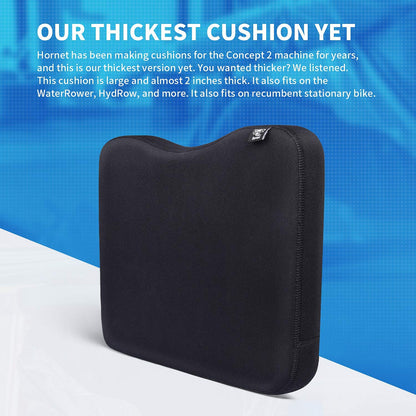 Hornet Watersports Memory Foam Rowing Machine Seat Cushion Designed for Rowing Machine Concept 2 Rower and More- Universal and Compatible with Most Rowers