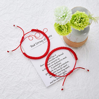 Desimtion Valentines Day Gifts for Her Couples Bracelets Red String of Fate Matching Bracelets for Couples Gifts for Him and Her, Long Distance Relationship Gifts for Girlfriend and Boyfriend
