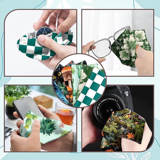 6 PCS Glasses Cleaning Cloth Eyeglass Lens Microfiber Cleaning Cloth Reusable