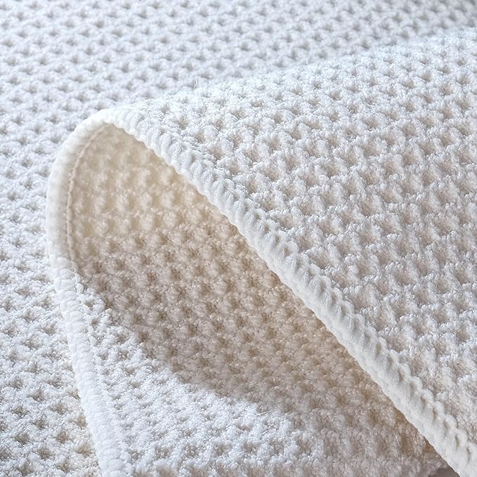 POLYTE Premium Microfiber Kitchen Dish Hand Towel Waffle Weave 12 Pack