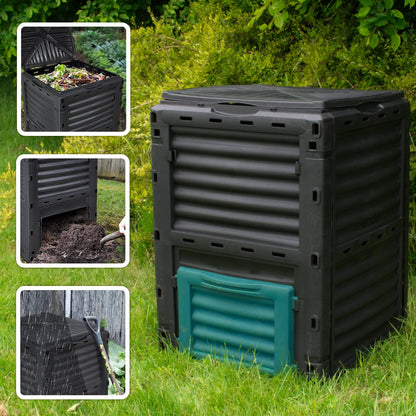 300L Outdoor Garden Compost Bin Eco Friendly Organic Waste Converter