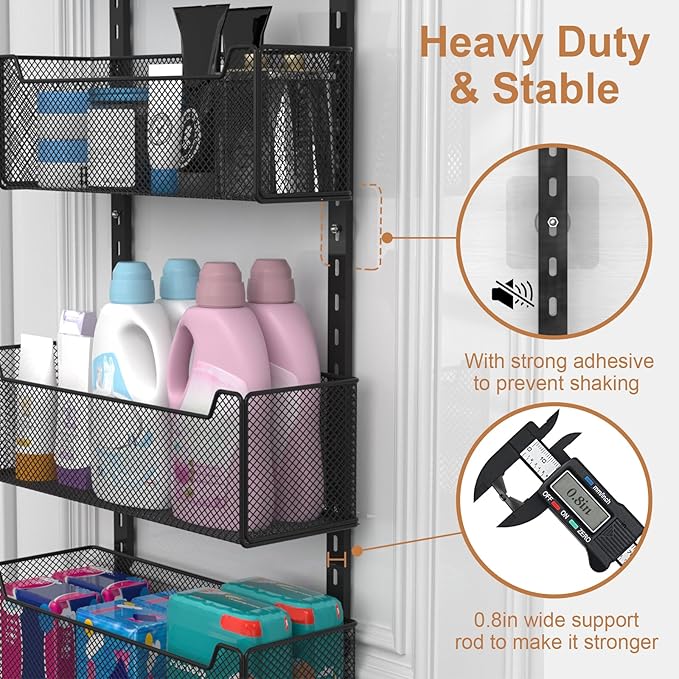 Over The Door Organizer, 8-tier Metal Door Organizer Hanging