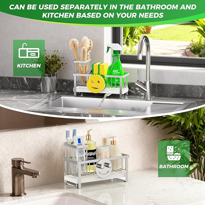 Sponge Holder for Kitchen Sink, Sink Caddy