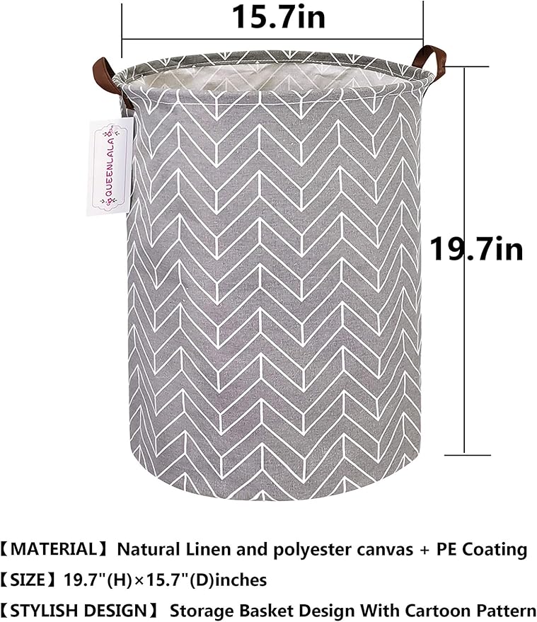 QUEENLALA Large Storage Basket, Laundry Hamper/Bathroom/Home Decor/Collapsible