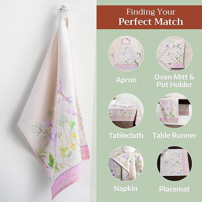 Maison d' Hermine Kitchen Towels Set of 3 100% Cotton 27.50" x 20" Reusable
