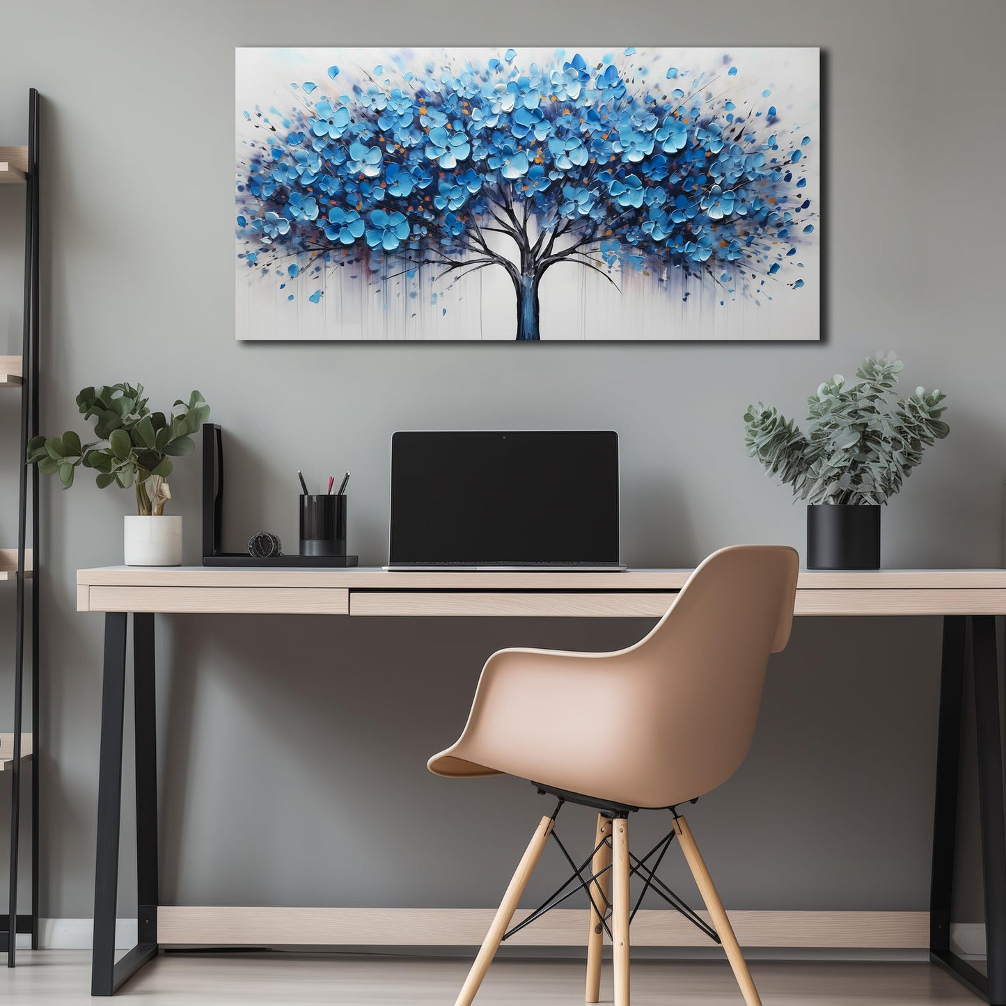 MDHKVPM Tree of Life Wall Art for Bedroom Blue Wall Decor for Living Room Tree Prints Picture Decor 20 x 40 Inch