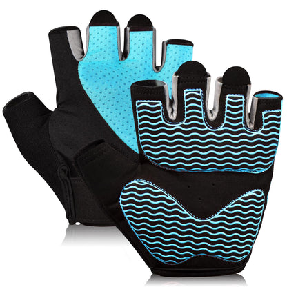 Sunnex Gym Gloves - Fingerless, Breathable Workout Gloves for Weightlifting, Cycling & More