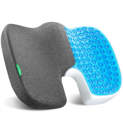 Medisana Gel Wheelchair-Seat-Cushions for Pain Relief, GC 100 Cooling-Cushions for Tailbone, Sciatica, Back & Hip Support and Pressure Sore, Ergonomic Office Chair Cushion for for Seniors and Adults
