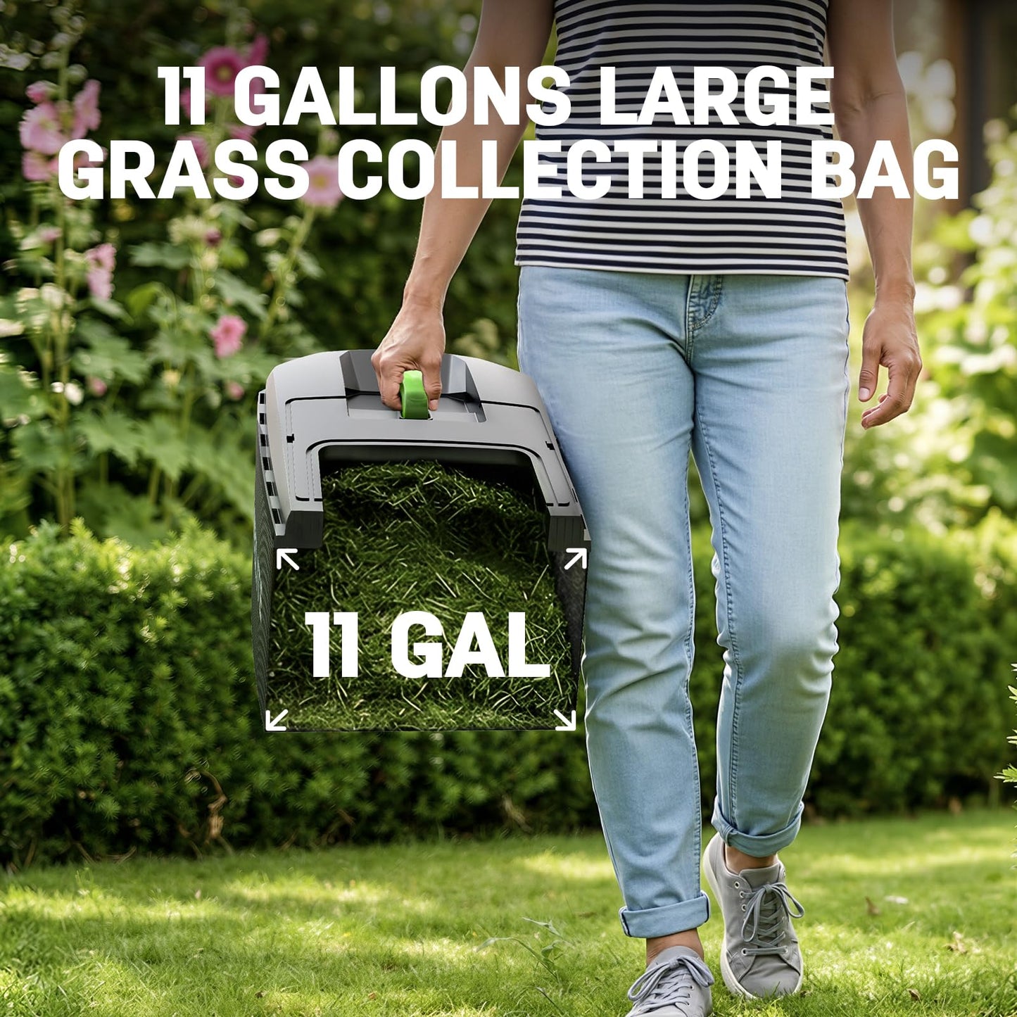 STEELITE 40V 17" Cordless Electric Lawn Mower with Brushless Motor, 6-Position Height Adjustment, 2-in-1 Bagging Mulching, 2PCS 4.0Ah Batteries & Charger Included
