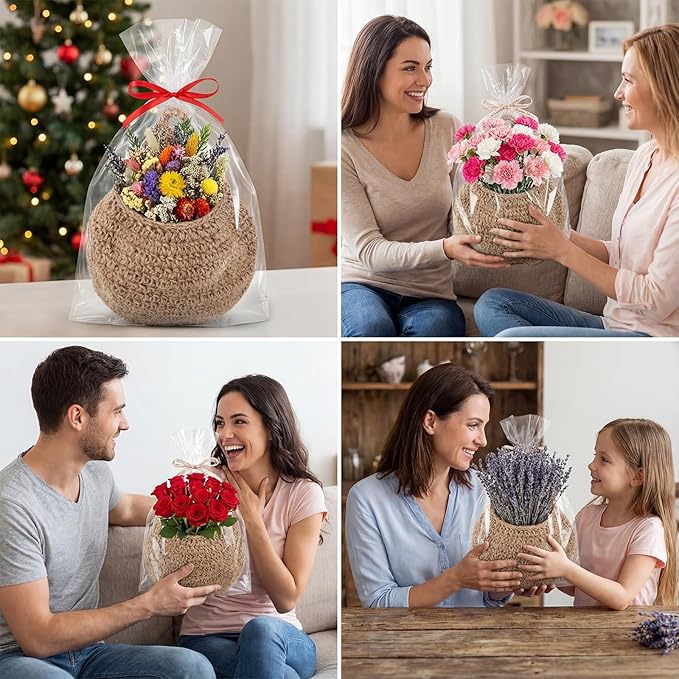 3 Pcs Larger Boho Wall Hanging Fruit Baskets