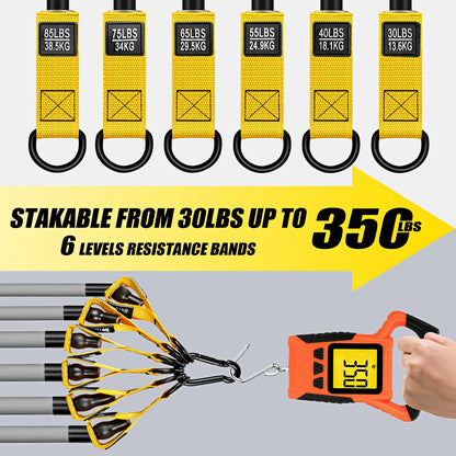 Heavy Resistance Bands for Working Out, 350lbs/450lbs Exercise Bands with Handles, Workout Bands Set for Men, Fitness Weight Bands for Muscle Strength Training, Stretching, Slim, Home Gym Equipment