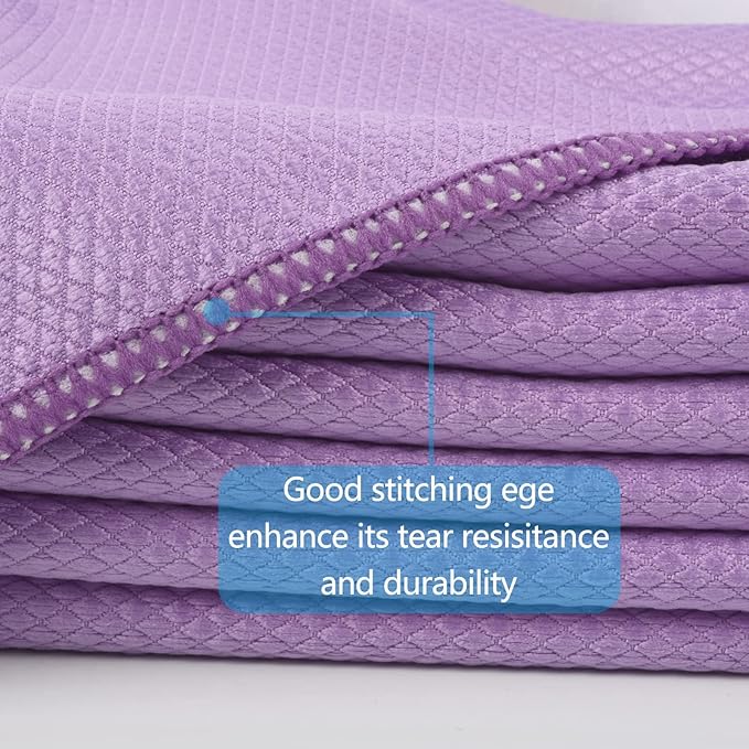 SINLAND Microfiber Glass Cleaning Cloth, Lint Free Cleaning Cloths