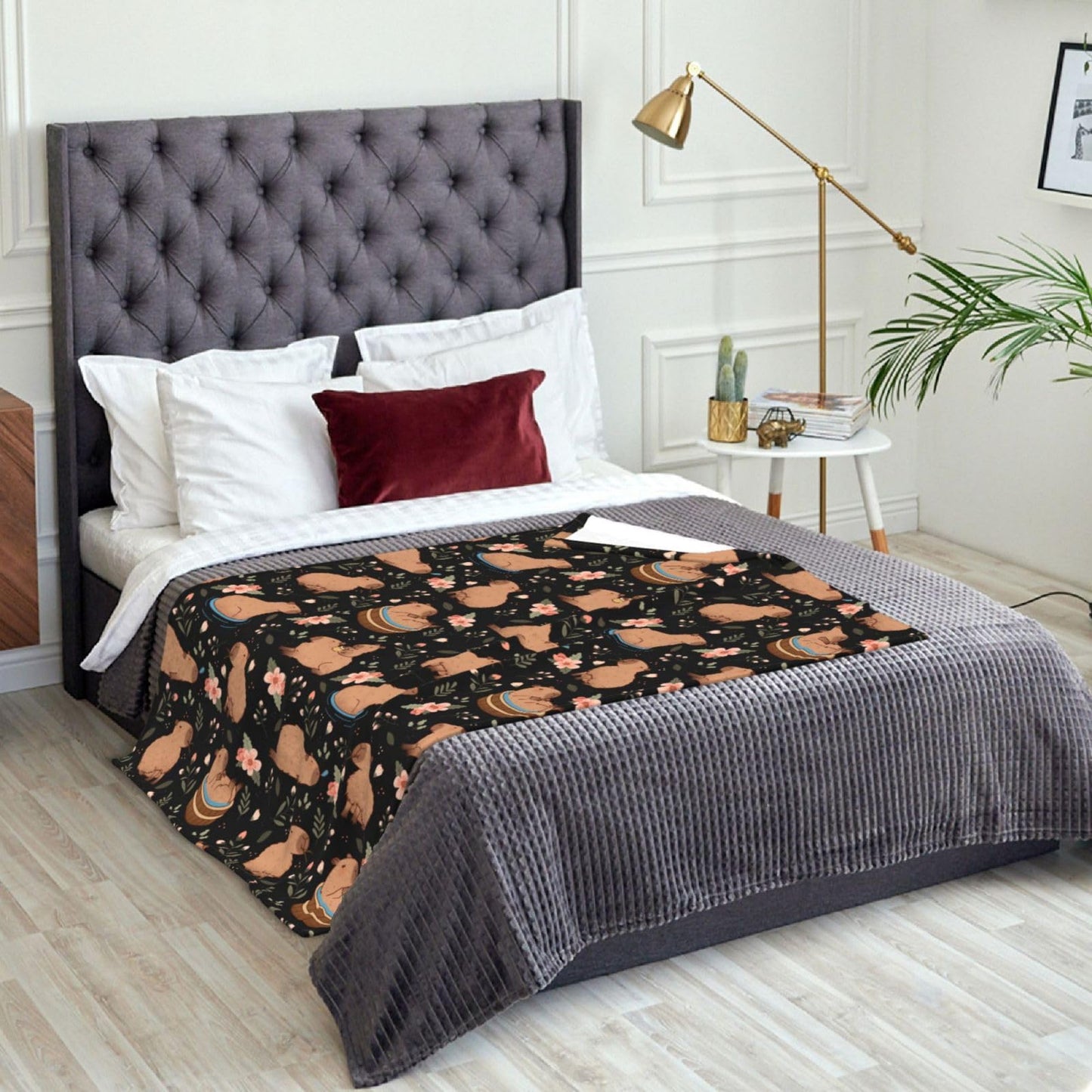 Cute Pattern Soft Fleece Blanket - Cozy and Cute Animal Design for Bed, Couch, or Gift 50"x40"