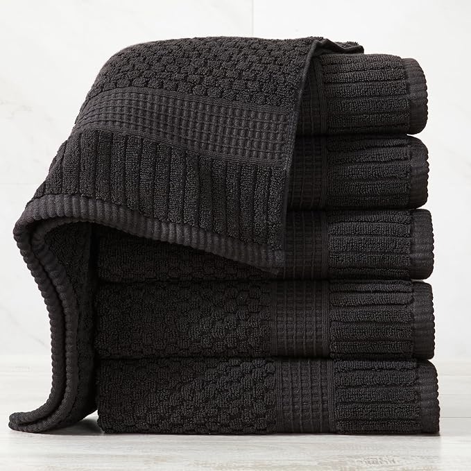 NY Loft 100% Cotton Hand Towel 6 Pack Hand Towel Set | Super Soft & Absorbent