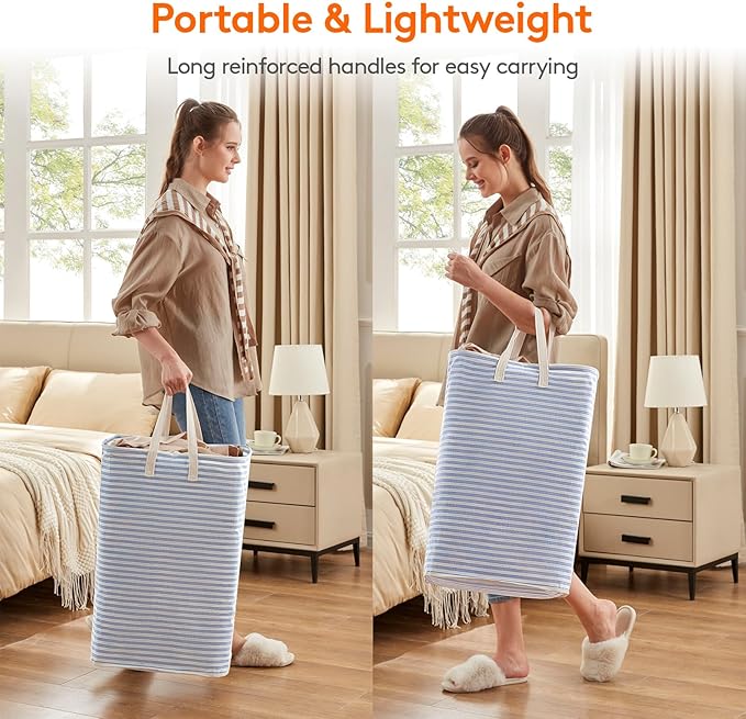 Lifewit 2 Pack Laundry Hamper Large Collapsible Laundry Baskets, Freestanding