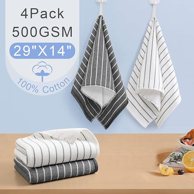 4-Pack Premium Cotton Hand Towels