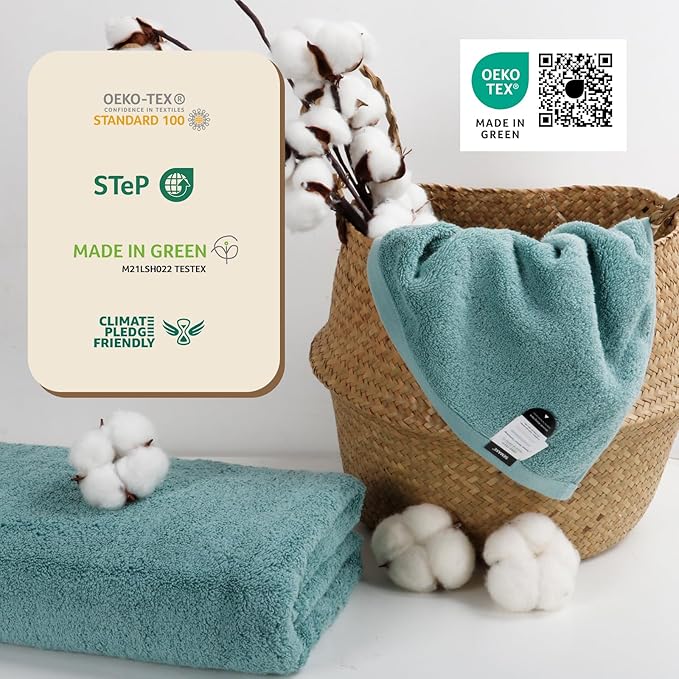 SEMAXE 4-Pack Luxury Bath Towels