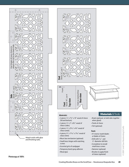 Creating Wooden Boxes on the Scroll Saw: Patterns and Instructions for Jewelry, Music, and Other Keepsake Boxes (Fox Chapel Publishing) 25 Fun Projects from Scroll Saw Woodworking & Crafts Magazine