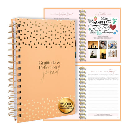 Shine Sparkle Slay Gratitude Journal for a Fresh Start | New Year Daily Reflection Practice, Undated 90-Day Journal with Unique Daily Affirmations, 250+ pages, Undated Planner Gifts A5