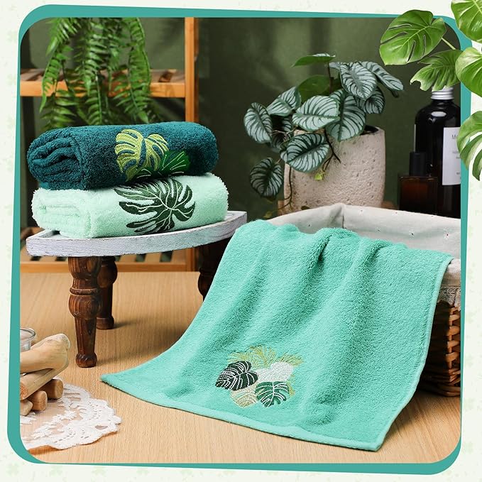 3 Pack Tropical Palm Leaves Hand Towels