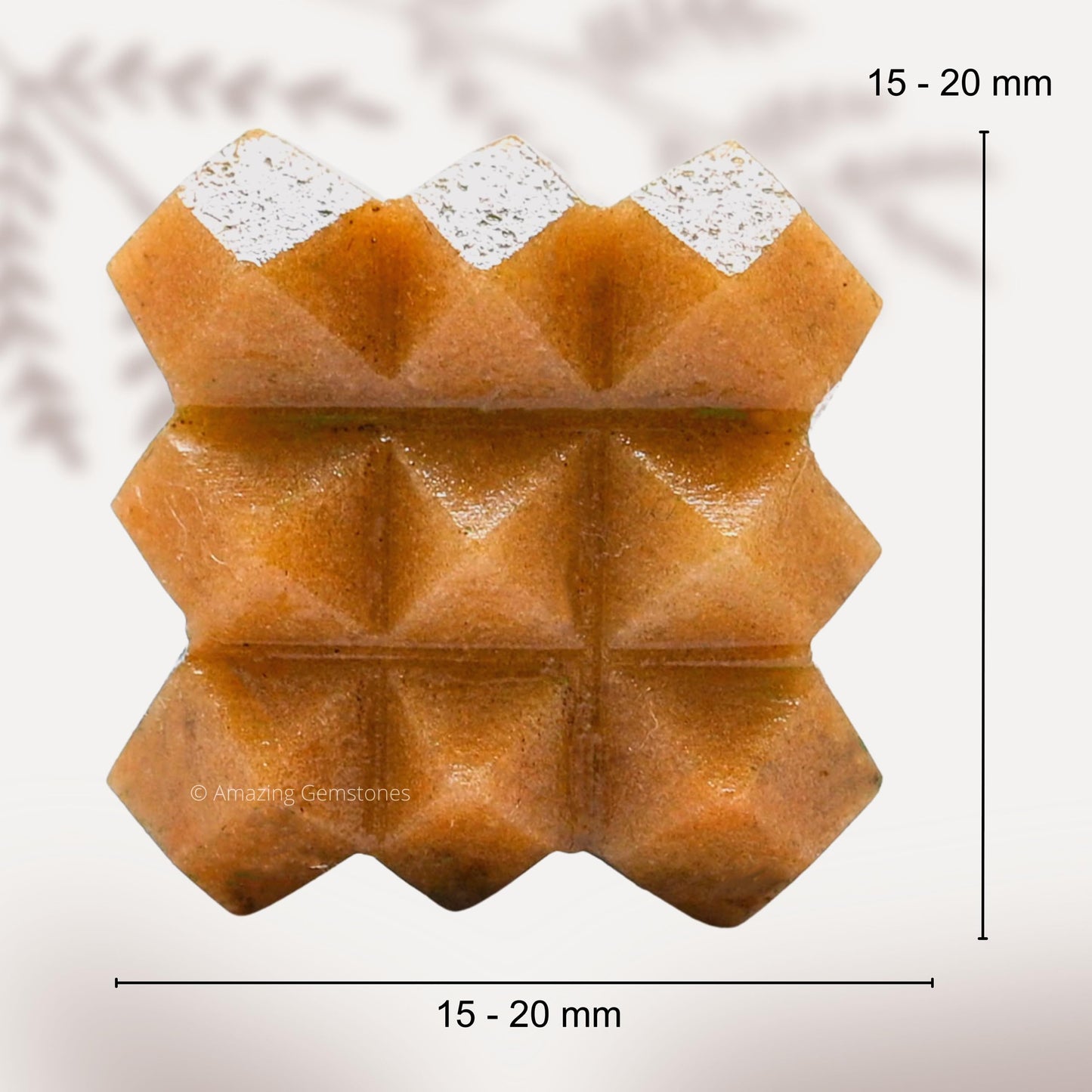Amazing Gemstone Yellow Jasper Crystal Cube with 54 Pyramid - 1" Mini Lemurian Pyramid Cube Figurine of Natural Stone Pyramid for Meditation, Reiki, Chakra Balancing Vastu Pooja and Crystal Grids