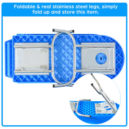 SHELANDY 45" Heavy Duty Pet Grooming Bath - Foldable Dog Tub with Non-Slip Base, Includes 6 ft Drain Hose & Grooming Leash, Durable Polymer, Supports up to 70 kg, Ideal for Easy, Safe Pet Bathing