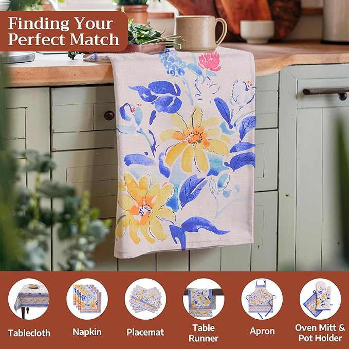 Maison d' Hermine Kitchen Towels Set of 3 100% Cotton 27.50" x 20" Reusable