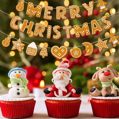 Merry-Christmas Holiday Party-Decorations Wall-Window Banners - 2pcs Fireplace Happy New Year Birthday Paper Streamers, Hanging Backdrop Decor Lasting Surprise