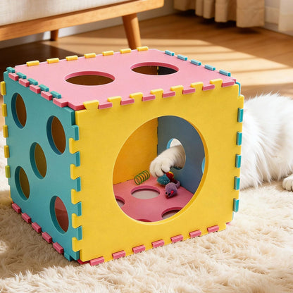 MOYMO 41 Pcs Interactive Cat Toys for Indoor Cats, Kitten Toys with Soft Pillow, Catnip Toys, Chew Rope, Feather Wand, Springs and Balls for Indoor Kittens