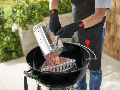 Weber Rapidfire Starter - Large (32cm Height), compact grill lighter with two handles, ideal for all charcoal grills from Ø 47cm, ignition aid for charcoal, briquettes - (7416)
