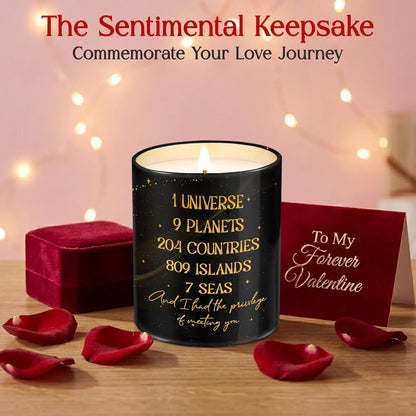 TEEZWONDER Valentines Day Gifts for Her Girlfriend - I Love You More Vanilla Lavender Romantic Candles 10 oz - Anniversary Valentines Birthday Gifts for Wife Men Women Girlfriend Boyfriend Him Husband
