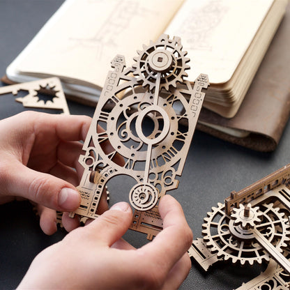 UGEARS Wooden Model Kits For Adults to Build - Old Clock Tower 3D Wooden Puzzles For Adults - Mechanical Engineering Gifts for Fathers Day - Medieval-Inspired 3D Puzzle Clock with Moving Part - 44 Pcs