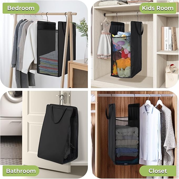 Fentec Hanging Laundry Hamper, Hanging Laundry Basket, Slim Laundry Hamper Bag