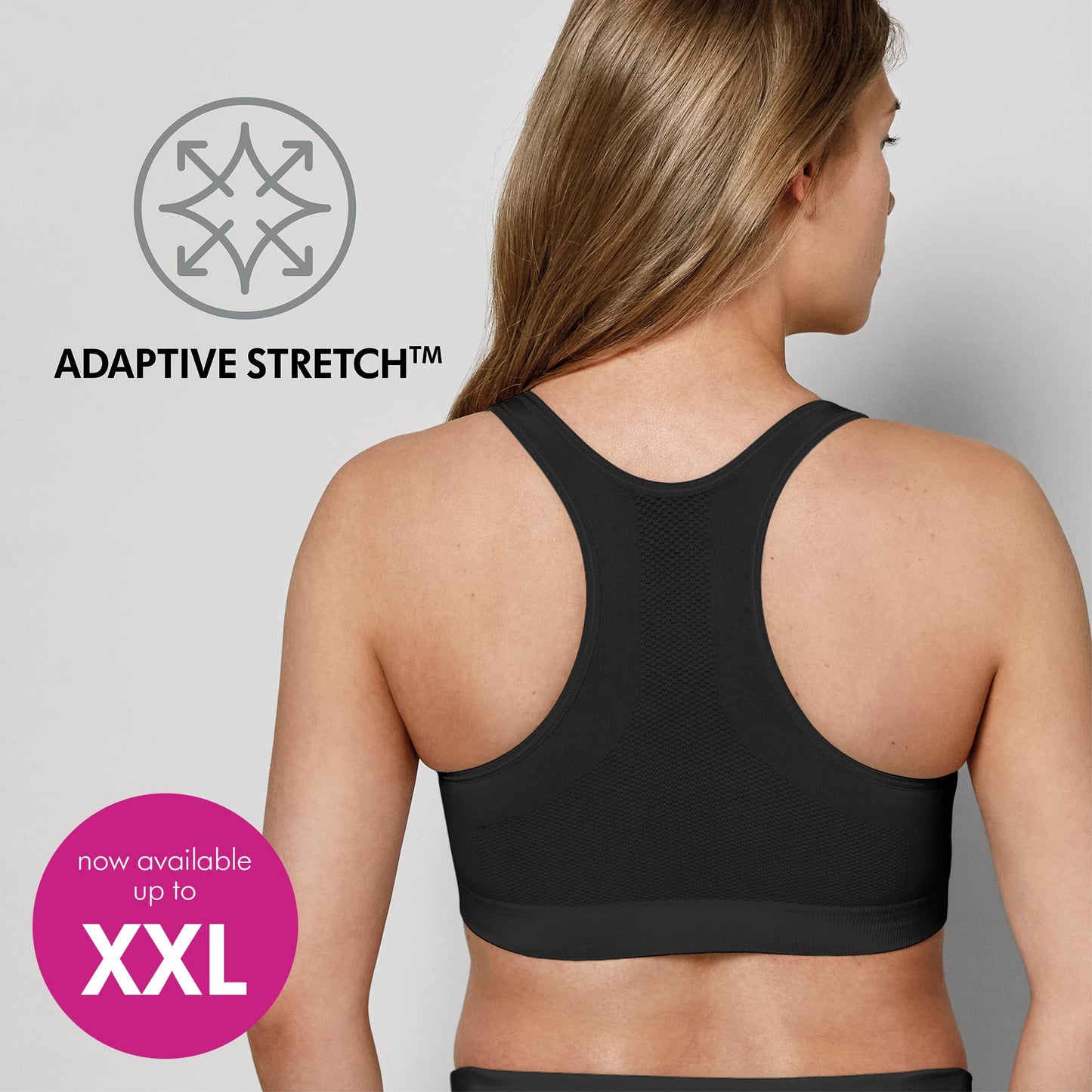 Medela Keep Cool Sleep Seamless Maternity and Nursing Bra with Full-Back Breathing Zone and Soft Touch Fabric Black