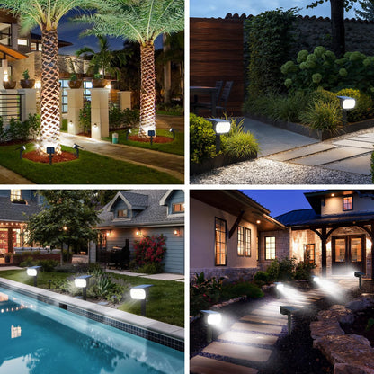 3Pcs Solar Spot Lights Outdoor Garden 72 LED 3 Modes IP67 Waterproof Landscape Spotlights, Auto ON/Off Dusk Till Dawn Uplighters for Garden, Yard, Driveway, Pathway