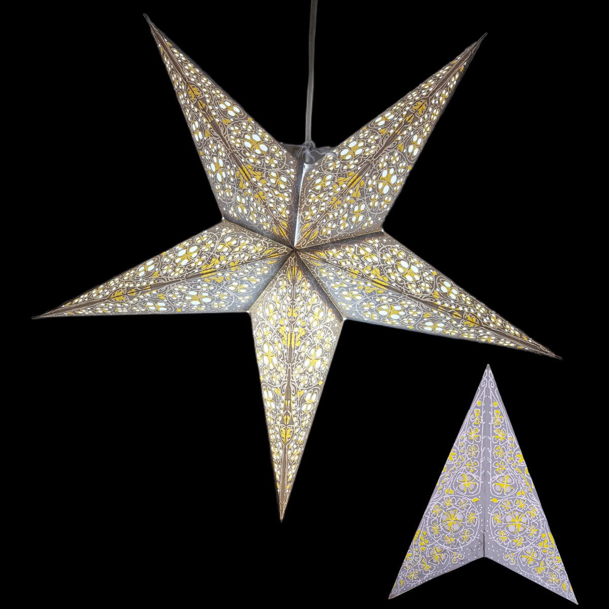 Yepsio Paper Star Lantern Lampshade, 60 cm, Hanging Decorations for Christmas, Wedding, Home, Party (Galaxy 009)