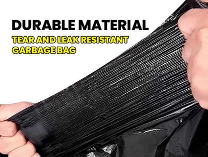 Haya Home 70L litre 40 Drawstring Bin Bags Heavy Duty Swing Bin Liners Black Plastic Refuse Sacks tie top handle large Waste Dustbin Bags for Kitchen Home Office DIY Garden 100% Recycled Material