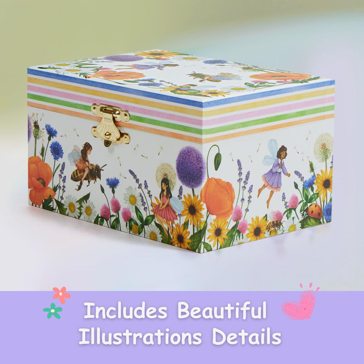 ABI + OLIE Kids Musical Fairy Jewelry Box for Girls - Fairy Toys - A Music Box for Girls