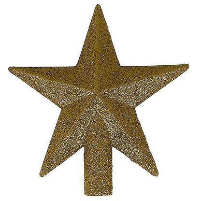 4" Petite Treasures Gold Glittered Mini Star Christmas Tree Topper - Unlit