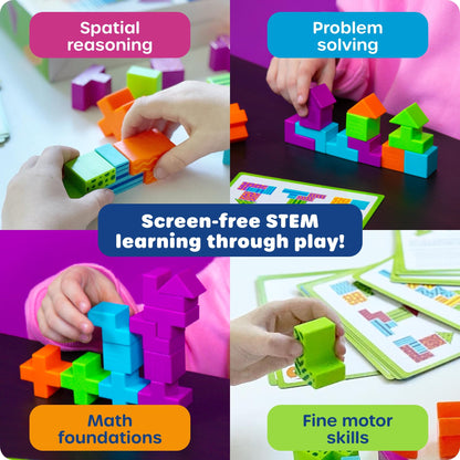 Learning Resources STEM Explorers Brainometry - 3d Puzzle, Brain Games, Brainteaser, Building Logic Toys, Gifts For Boys and Girls, Fine Motor Skills , Pattern Blocks, Math Manipulatives