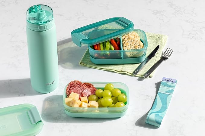 Ello 2-Pack Lunch Stack Plastic Food Storage Container Bento Box