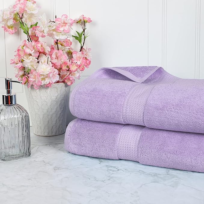 SUPERIOR Egyptian Cotton Pile Bath Sheet Set of 2, Ultra Soft Luxury Towels