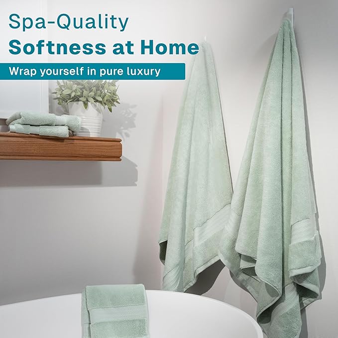 Fabdreams 100% Organic Cotton Bath Towel Set of 6 700 GSM Hotel Premium Plush