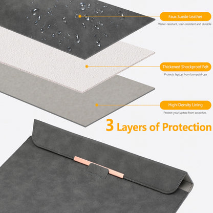 HYZUO 13.3-14 Inch Laptop Sleeve Case with Stand for MacBook Pro 14 M4/M3/M2/M1 2025-2021, MacBook Air/Pro 13.3, 13.8/13.5 Surface Laptop, HP Spectre X360 13/14, Space Grey(Smiley)