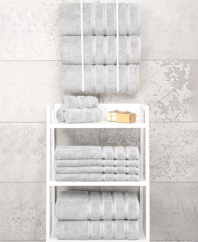 American Soft Linen Luxury 4 Piece Bath Towel Set, 600 GSM 100% Cotton Turkish