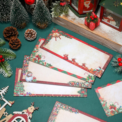 Zhanmai 60 Christmas Envelopes #10 Holiday Xmas Self Adhesive Envelopes for Mailing, Office, Business, Wedding, Birthday, Party, Gift Supplies, 4.13 x 9.53 Inch