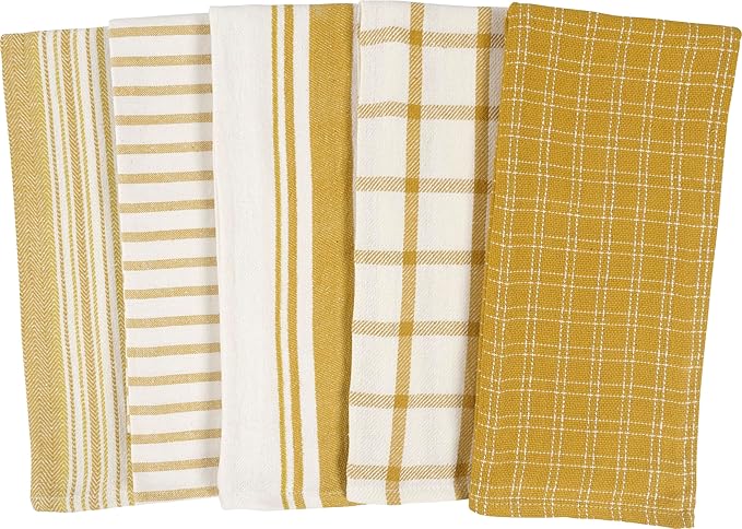 KAF Home Assorted Flat Kitchen Towels | 100% Cotton