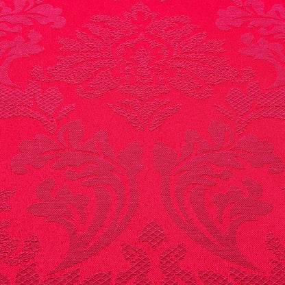 Solid Color Damask Jacquard Woven Napkin (18" Napkin Set of 4, Red)