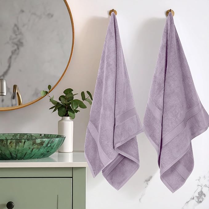 SUPERIOR Egyptian Cotton Pile Bath Towel Set of 2, Ultra Soft Luxury Towels