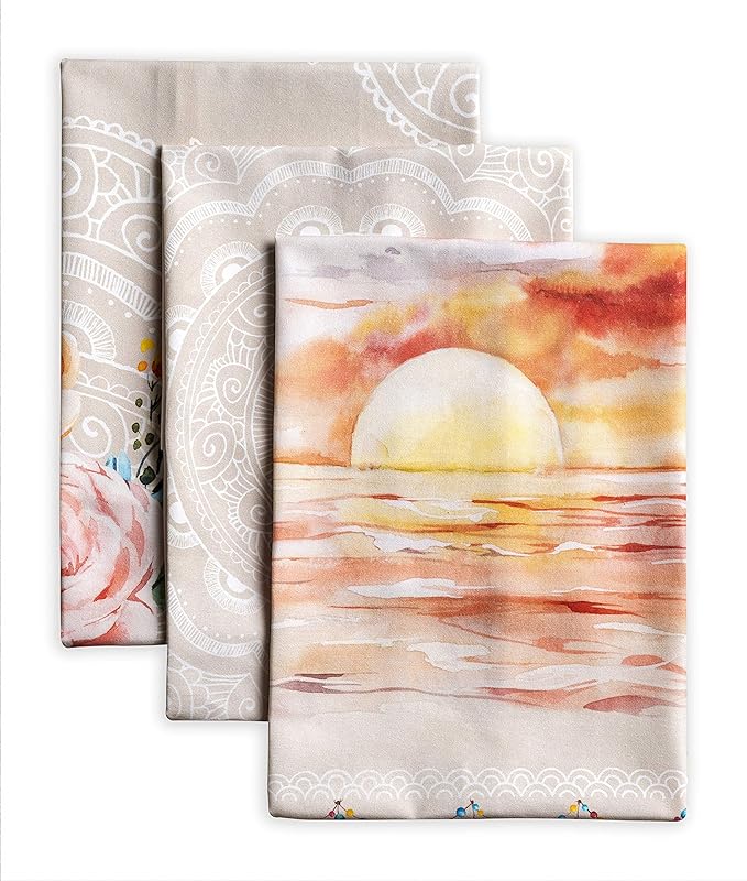 Maison d' Hermine Kitchen Towels Set of 3 100% Cotton 27.50" x 20" Reusable